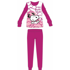 Snoopy női vékony pamut pizsama - jersey pizsama - pink - S gyerek hálóing, pizsama