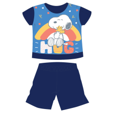 Snoopy rövid ujjú nyári pamut baba pizsama - sötétkék - 98 gyerek hálóing, pizsama