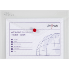 Snopake Polyfile patenttal A5, átlátszó - 5 darabos kiszerelés mappa