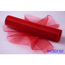  Snow Organza 23,5cm x 10m dekorációs anyag - Piros dekorációs kellék