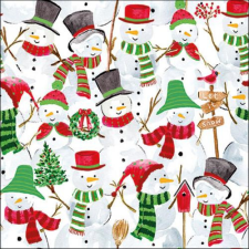 Snowman Party papírszalvéta 33x33cm, 20db-os konyhai eszköz