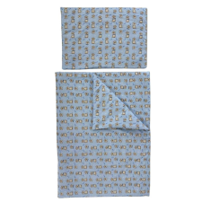 Soffi Baby ágynemű szett 2 részes 135x90 - 40x60cm Hód kék babaágynemű, babapléd