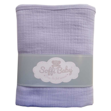 Soffi Baby takaró muszlin dupla kék 70x90cm babaágynemű, babapléd