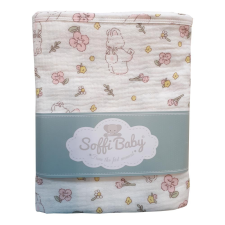 Soffi Baby takaró muszlin dupla nyuszis 70x90cm babaágynemű, babapléd