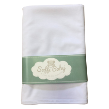 Soffi Baby takaró pamut dupla fehér 80x100cm babaágynemű, babapléd