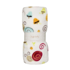Soffi Baby takaró plüss dupla csigás 75x100cm babaágynemű, babapléd