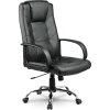 SOFOTEL Irodai szék, Sofotel EG-221, fekete, 45-55 cm ülésmagasság, 106–116 cm, műbőr kárpit, Tilt hintamechanika, krómozott talp, gumírozott kerekek (2210)
