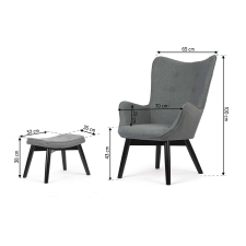 SOFOTEL Kárpitozott karosszék lábtartóval norse grey bútor
