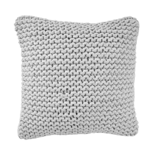 SOFT NEEDLE párna kötött világosszürke 50x50cm lakástextília
