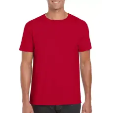  Softstyle rövid ujjú környakas póló, Gildan GI64000, Cherry Red-S
