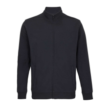 SOL'S elől végig cipzáros pulóver SO04240, Black-3XL férfi pulóver, kardigán