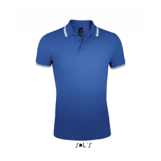 SOL'S Férfi galléros póló SOL'S SO00577 Sol'S pasadena Men - polo Shirt -XL, Royal Blue/White