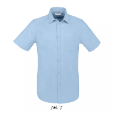 SOL'S Férfi ing SOL'S SO02921 Sol'S Brisbane Fit - Short Sleeve Oxford Men'S Shirt -2XL, Sky Blue