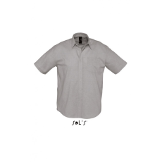 SOL'S Férfi ing SOL'S SO16010 Sol'S Brisbane - Short Sleeve Oxford Men'S Shirt -2XL, Silver