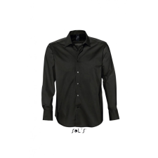 SOL&#039;S Férfi ing SOL&#039;S SO17000 Sol&#039;S Brighton - Long Sleeve Stretch Men&#039;S Shirt -S, Black férfi ing