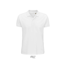 SOL'S Férfi PLANET organikus rövid ujjú galléros póló, SOL'S SO03566, White-S