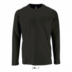 SOL'S Férfi póló SOL'S SO02074 Sol'S Imperial Lsl Men - Hosszú Ujjú póló -L, Deep Black