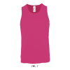 SOL'S férfi ujjatlan sport trikó SO02073, Neon Pink 2-3XL