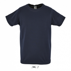 SOL'S Gyerek póló SOL'S SO01166 Sol'S Sporty Kids - Raglan-Sleeved T-Shirt -6A, French Navy