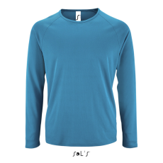 SOL'S hosszú ujjú férfi sport póló SO02071, Aqua-S