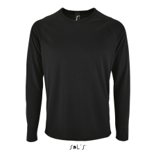 SOL'S hosszú ujjú férfi sport póló SO02071, Black-M férfi póló