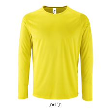 SOL'S hosszú ujjú férfi sport póló SO02071, Neon Yellow-3XL