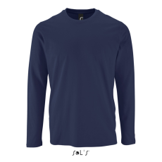 SOL'S IMPERIAL férfi hosszú ujjú környakas pamut póló SO02074, French Navy-XS