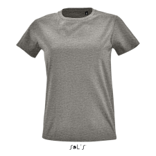 SOL&#039;S IMPERIAL FIT kreknyakú rövid ujjú Női póló SO02080, Grey Melange-XL női póló