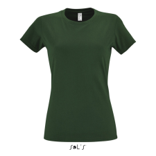 SOL&#039;S IMPERIAL környakú Női rövid ujjú pamut póló SO11502, Bottle Green-3XL női póló