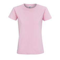 SOL'S IMPERIAL környakú Női rövid ujjú pamut póló SO11502, Candy Pink-S