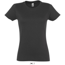 SOL&#039;S IMPERIAL környakú Női rövid ujjú pamut póló SO11502, Dark Grey-XL női póló