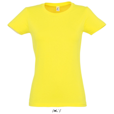 SOL&#039;S IMPERIAL környakú Női rövid ujjú pamut póló SO11502, Lemon-M női póló