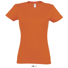 SOL'S IMPERIAL környakú Női rövid ujjú pamut póló SO11502, Orange-2XL