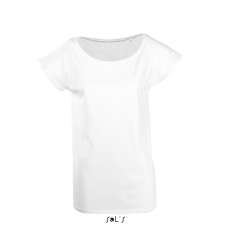 SOL&#039;S MARYLIN rövid ujjú csónak nyakú hosszított Női póló SO11398, White-2XL női póló