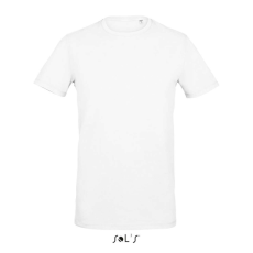 SOL'S MILLENIUM férfi sztreccs póló, kereknyakú rövid ujjú SO02945, White-XL