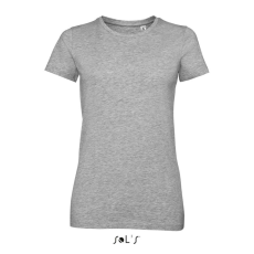 SOL'S MILLENIUM Női kereknyakú rövid ujjú sztreccs póló SO02946, Grey Melange-2XL