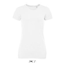 SOL&#039;S MILLENIUM Női kereknyakú rövid ujjú sztreccs póló SO02946, White-XL női póló
