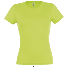 SOL&#039;S MISS Női kereknyakú rövid ujjú pamut póló SO11386, Apple Green-XL női póló