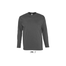 SOL'S MONARCH férfi hosszú ujjú pamut póló SO11420, Dark Grey-2XL férfi póló