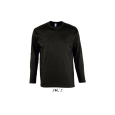 SOL'S MONARCH férfi hosszú ujjú pamut póló SO11420, Deep Black-4XL