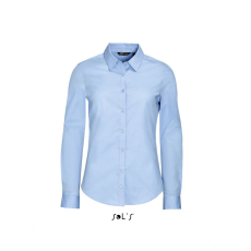 SOL'S Női blúz SOL'S SO01427 Sol'S Blake Women - Long Sleeve Stretch Shirt -XL, Light Blue