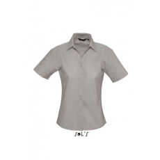 SOL'S Női blúz SOL'S SO16030 Sol'S Elite - Short Sleeve Oxford Women'S Shirt -S, Silver