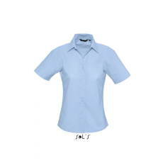 SOL'S Női blúz SOL'S SO16030 Sol'S Elite - Short Sleeve Oxford Women'S Shirt -S, Sky Blue