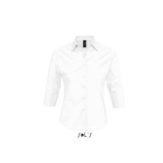 SOL'S Női blúz SOL'S SO17010 Sol'S Effect - 3/4 Sleeve Stretch Women'S Shirt -L, White