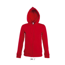 SOL'S Női cipzáras kapucnis pulóver SO47900, Red-XL női pulóver, kardigán