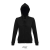 SOL'S Női cipzáros kapucnis pulóver SO03106, Black-XL