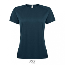SOL'S Női póló SOL'S SO01159 Sol'S Sporty Women - Raglan-Sleeved T-Shirt -L, Petroleum Blue