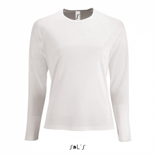 SOL&#039;S Női póló SOL&#039;S SO02072 Sol&#039;S Sporty Lsl Women - Long Sleeve Sports T-Shirt -XS, White női póló