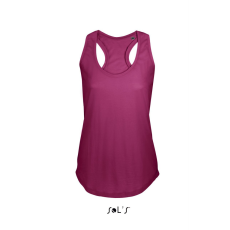 SOL'S Női ujjatlan sporthátú trikó SO00579, Raspberry-XL