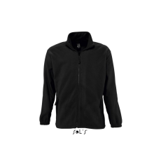 SOL'S NORTH cipzáras férfi polár pulóver SO55000, Black-3XL
